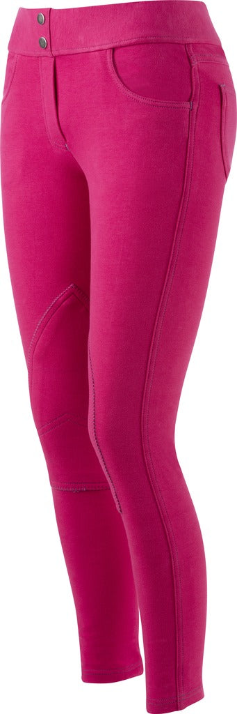 Equitheme Children's Pull-On Breeches #colour_fuchsia