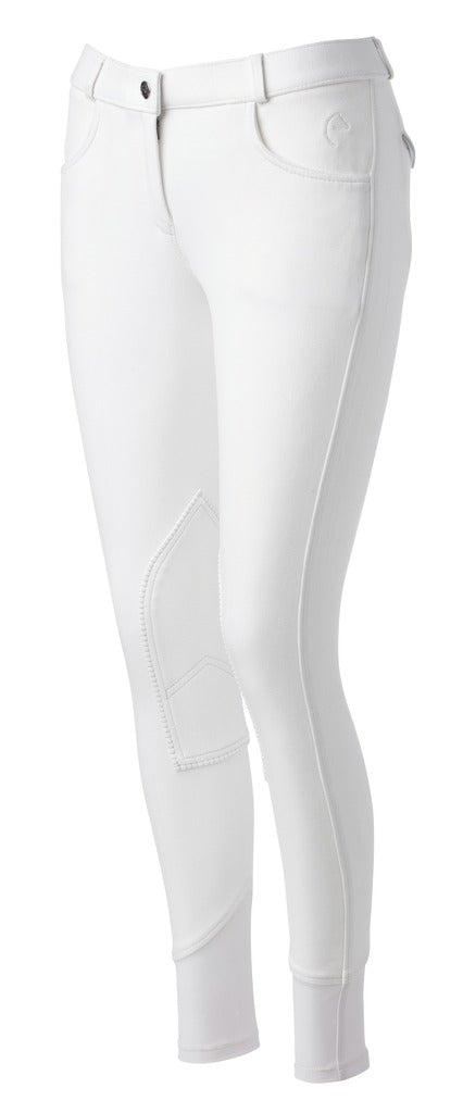 Equitheme Children's Pro Breeches #colour_white-light grey