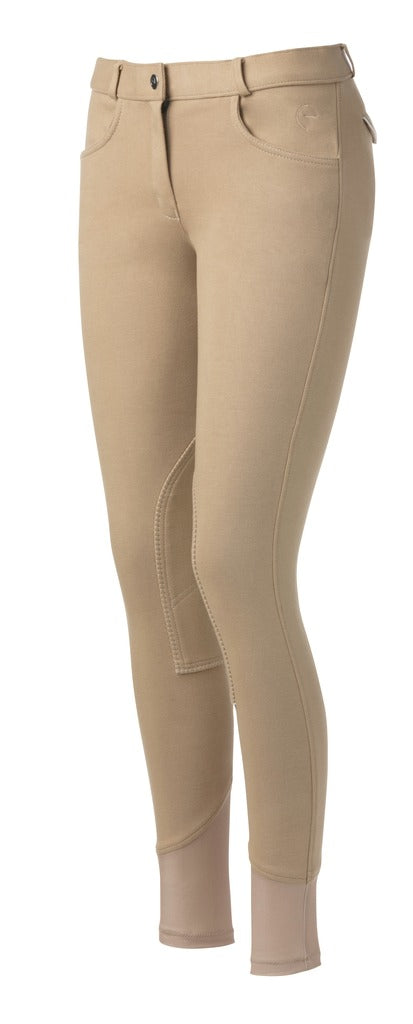 Equitheme Children's Pro Breeches #colour_brown-white