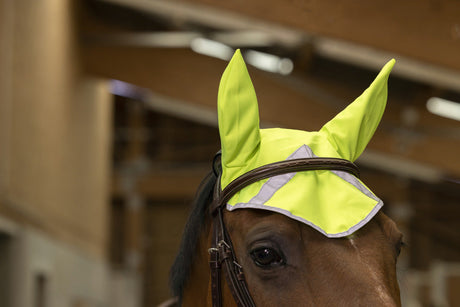 Equitheme High Visibility Fly Hood #colour_yellow
