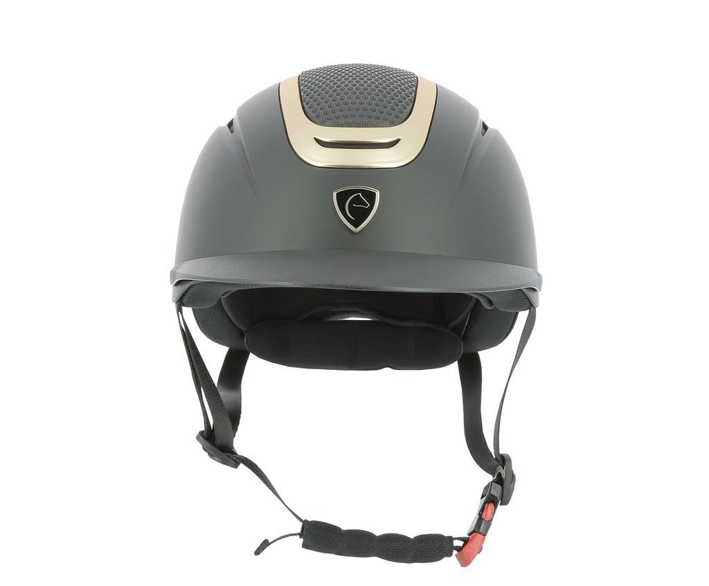 Equitheme Honey Helmet #colour_black-pink-gold