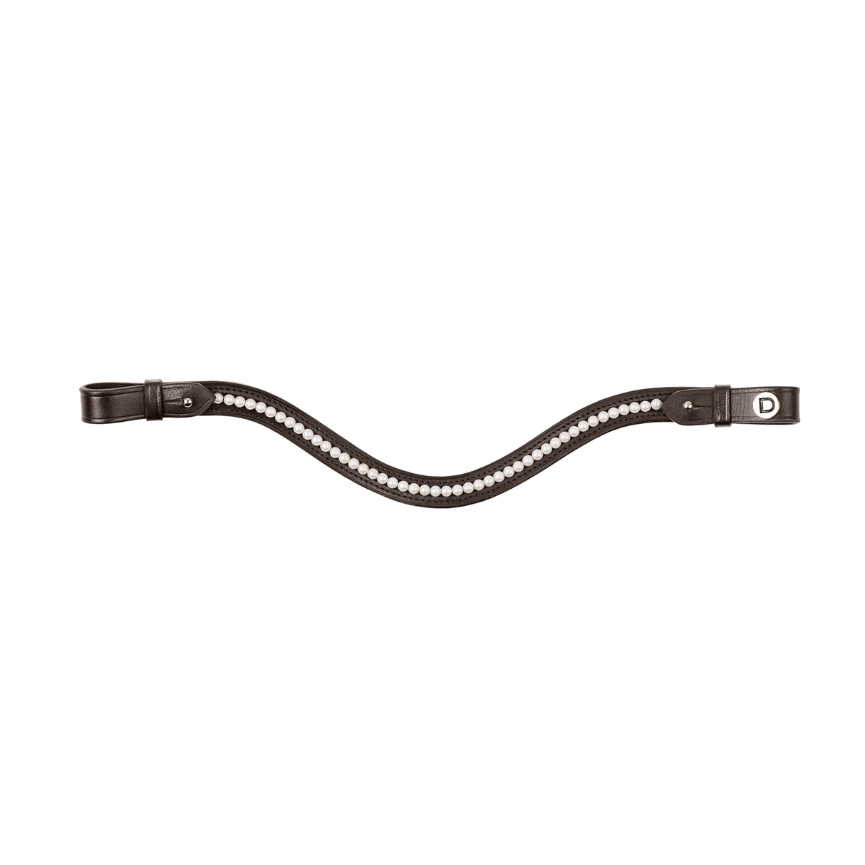 Dublin Pearl Leather Elegant Browband for Horses