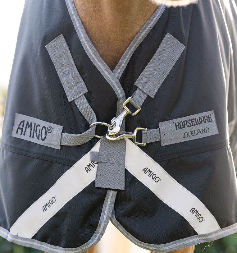 Horseware Ireland Amigo 1200D Pony 50g Turnout Rug #colour_black-titanium-grey-silver
