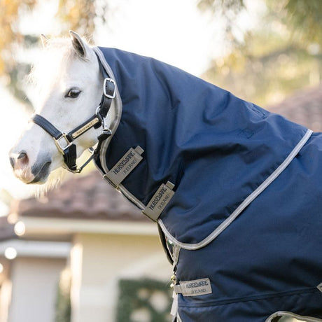 Horseware Ireland Amigo 1200D Pony 250g Turnout Rug  #colour_navy-titanium-grey-silver