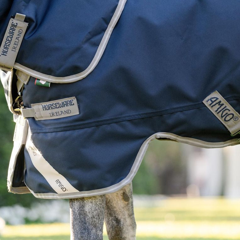 Horseware Ireland Amigo 1200D Pony 250g Turnout Rug  #colour_navy-titanium-grey-silver