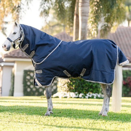 Horseware Ireland Amigo 1200D Pony 250g Turnout Rug  #colour_navy-titanium-grey-silver