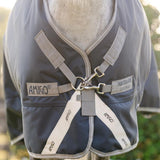 Horseware Ireland Amigo 1200D Pony 250g Turnout Rug  #colour_navy-titanium-grey-silver