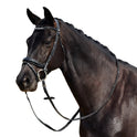 Dublin Padded Mono Crown Patent Flash Bridle with Crystal Browband