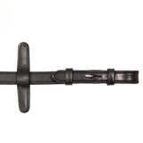 Henry James Bio Grip Hybrid Rubber Reins with Leather Stoppers #Colour_black