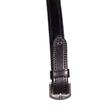 Henry James Xtreme Eventer Hybrid Rubber Reins With Leather Stoppers #Colour_black
