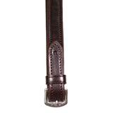 Henry James Bio Grip Hybrid Rubber Reins with Leather Stoppers #Colour_havana-brown