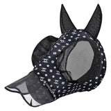 Imperial Riding Trail Ride Fly Mask With Nose #colour_black-aop