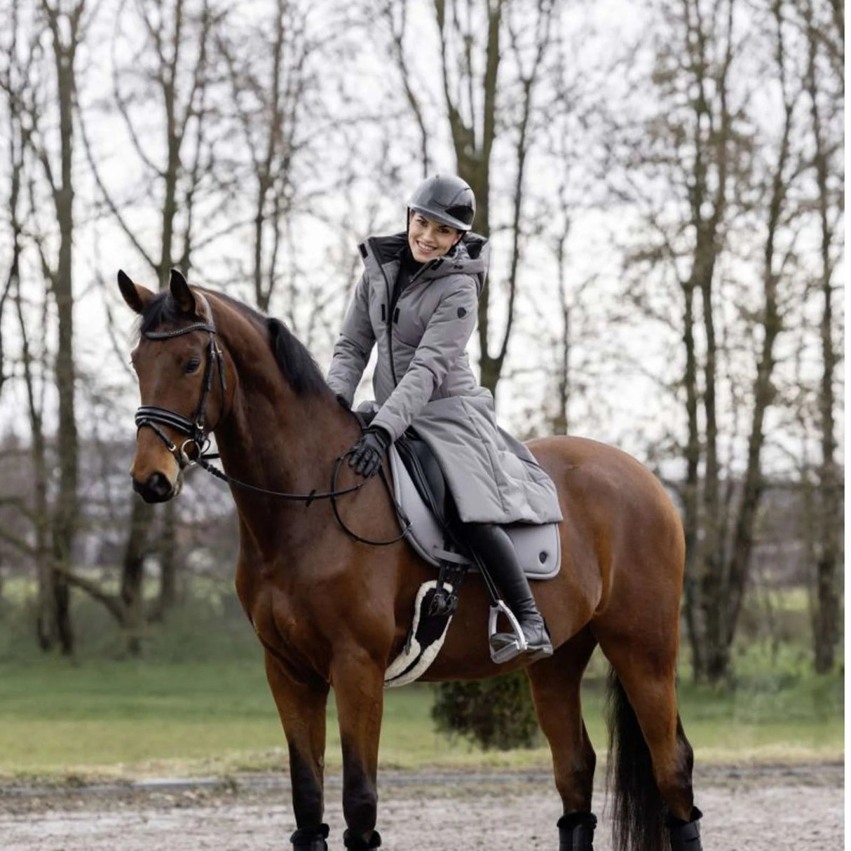 Covalliero Ladies Coat #colour_steel-grey