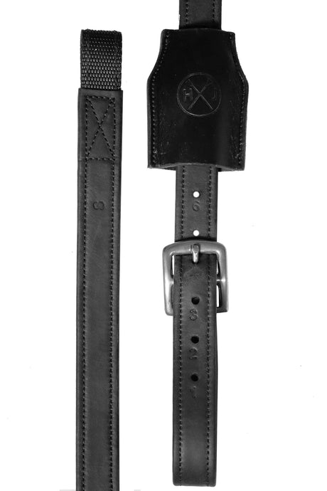 Henry James Mono Dressage Stirrup Leathers #colour_black