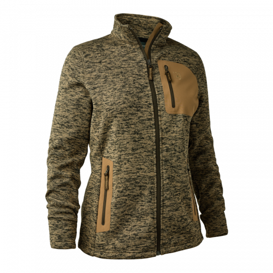 Deerhunter Sarek Ladies Knitted Jacket #colour_butternut-melange