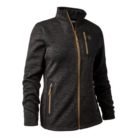 Deerhunter Sarek Ladies Knitted Jacket #colour_dark-grey-melange
