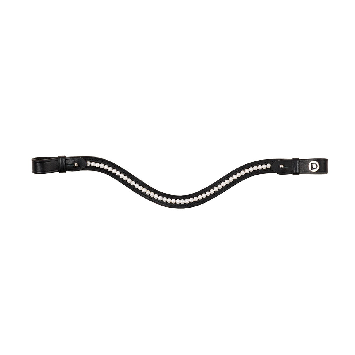 Dublin Pearl Leather Elegant Browband for Horses