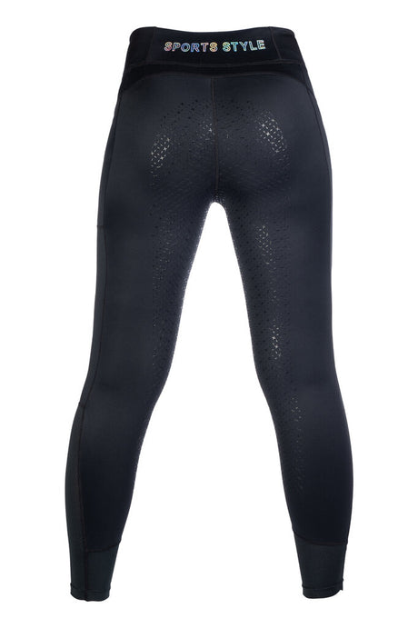 HKM Children's Full Seat Riding Tights -Harbour Island- #colour_black