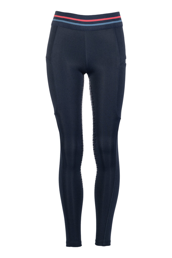 HKM Children's Full Seat Riding Tights -Aymee- #colour_deep-blue