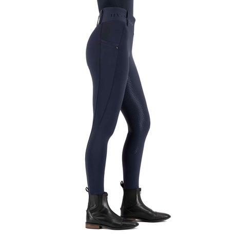HV Polo Favourite Summer Full Grip Riding Tights #colour_navy