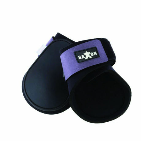 Saxon Contoured Fetlock Boots #colour_black-purple