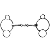 Stubben 2280 3-Ring Stainless Steel Double Broken Gag Bit
