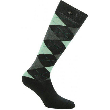 Equitheme Argyle Socks #colour_black-green