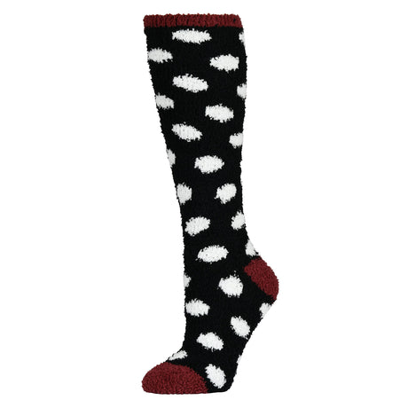 Dublin Cosy Boot Socks - Single Pack #colour_black-white-dots