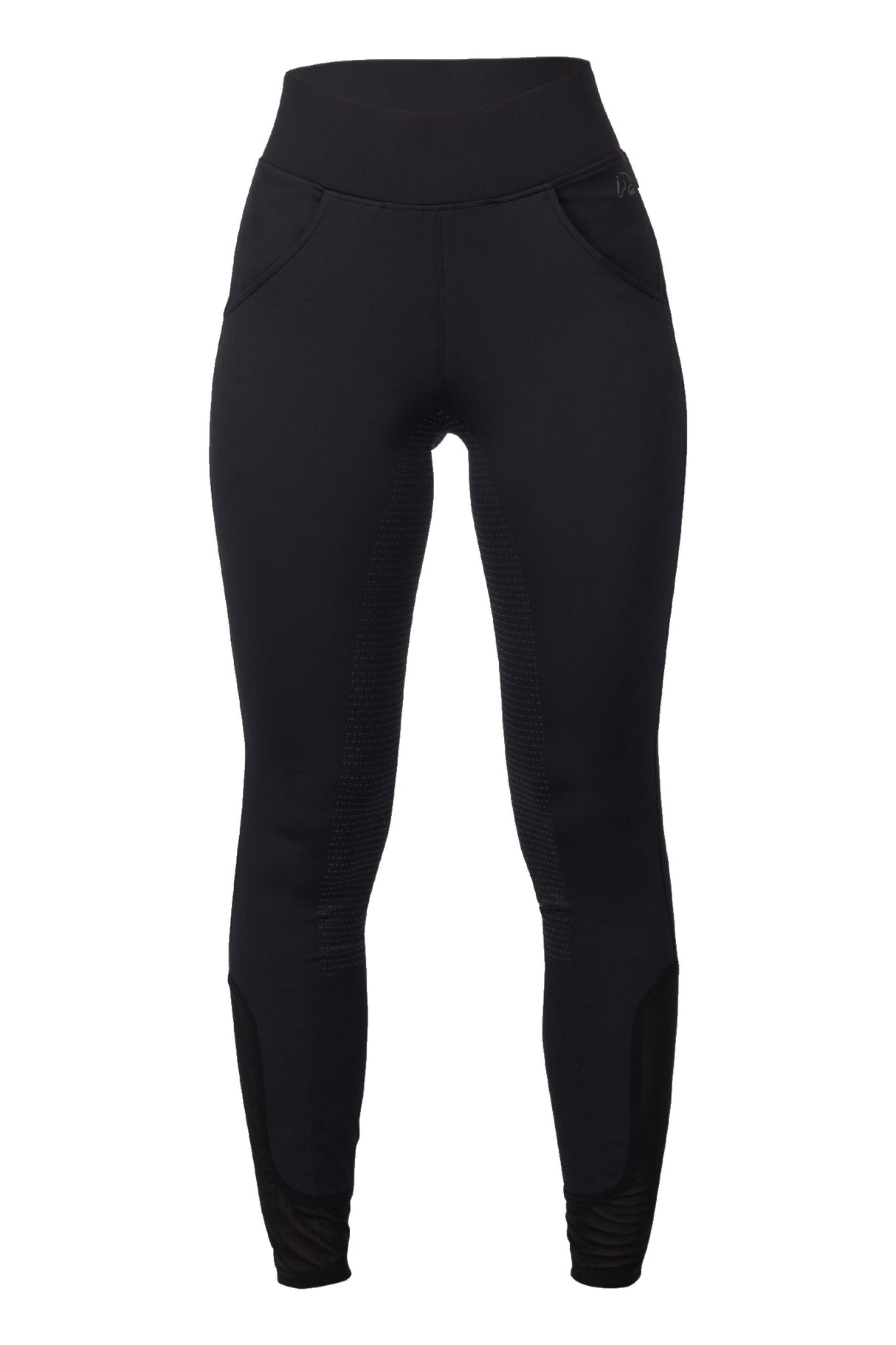 HKM Ladies Silicone Full Seat Riding Leggings -Tammy- #colour_black