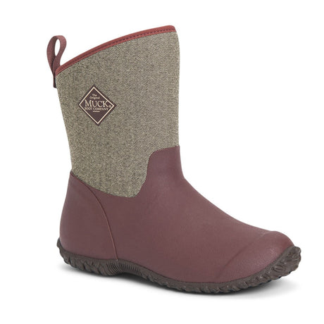 Muck Boot Muckster II Slip On Short Boots #colour_raisin-herringbone-print