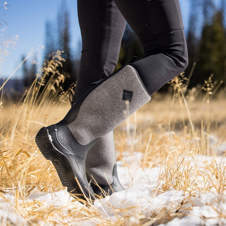 Muck Boot Hale Wellington Boots #colour_black-herringbone-print