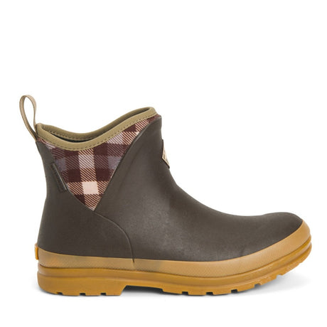 Muck Boots Originals Ankle Wellingtons #colour_brown-plaid-print