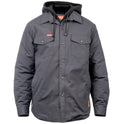Hard Yakka Quilted Solid Shacket #colour_charcoal