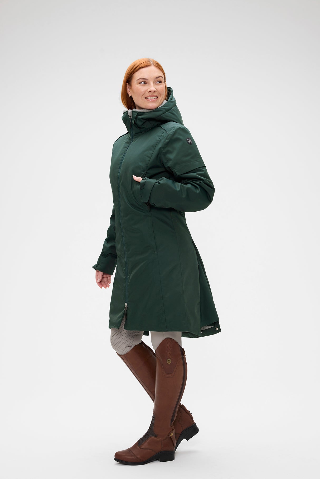 Mountain Horse Grace Parka #colour_dark-green
