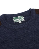 Hoggs of Fife Melrose II Crew Pullover #colour_storm-blue-marl