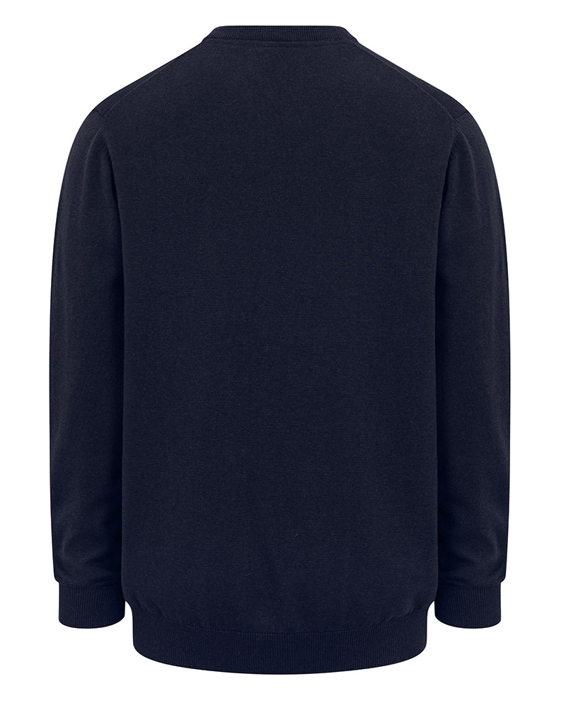 Hoggs of Fife Stirling II V Neck Pullover #colour_heather-blue