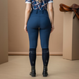 Alessandro Albanese Fina Knee Grip Brushed Hybrid Breech #colour_core-navy