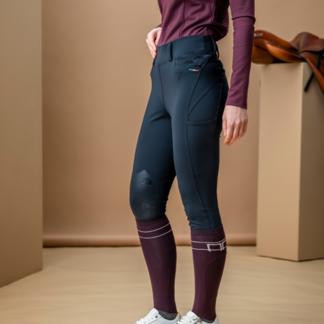 Alessandro Albanese Fina Knee Grip Hybrid Breech #colour_core-black