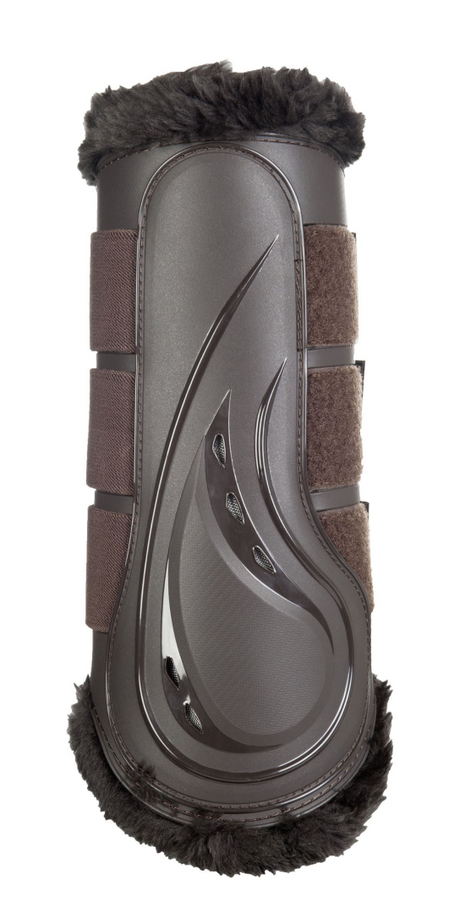 HKM Comfort Shock Protect Dressage Protection Boots #colour_brown