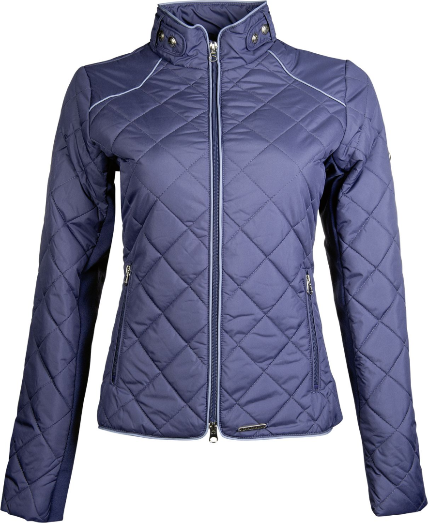 HKM Melody Quilted Jacket #colour_smokey-purple