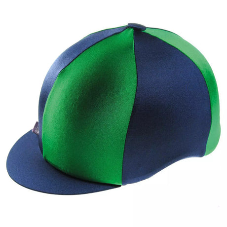 Capz Lycra Quartered Hat Cover #colour_navy-bottle-green