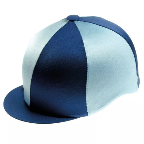 Capz Lycra Quartered Hat Cover #colour_navy-light-blue