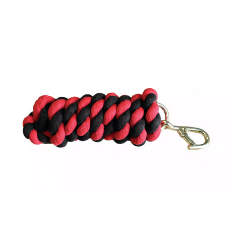 Mackey Cotton Walsall Clip Leadrope #colour_red-black