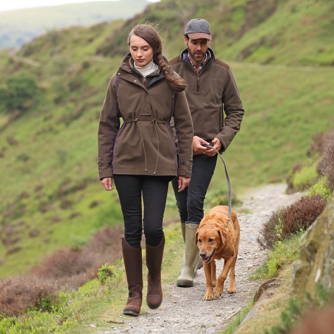 Shires Aubrion Heritage Unisex Quarter Zip Fleece #colour-dark-olive