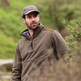 Shires Aubrion Heritage Unisex Quarter Zip Fleece #colour-dark-olive