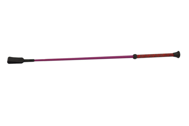 Mackey C3 Rein Grip Handle Whip #colour_blue-red