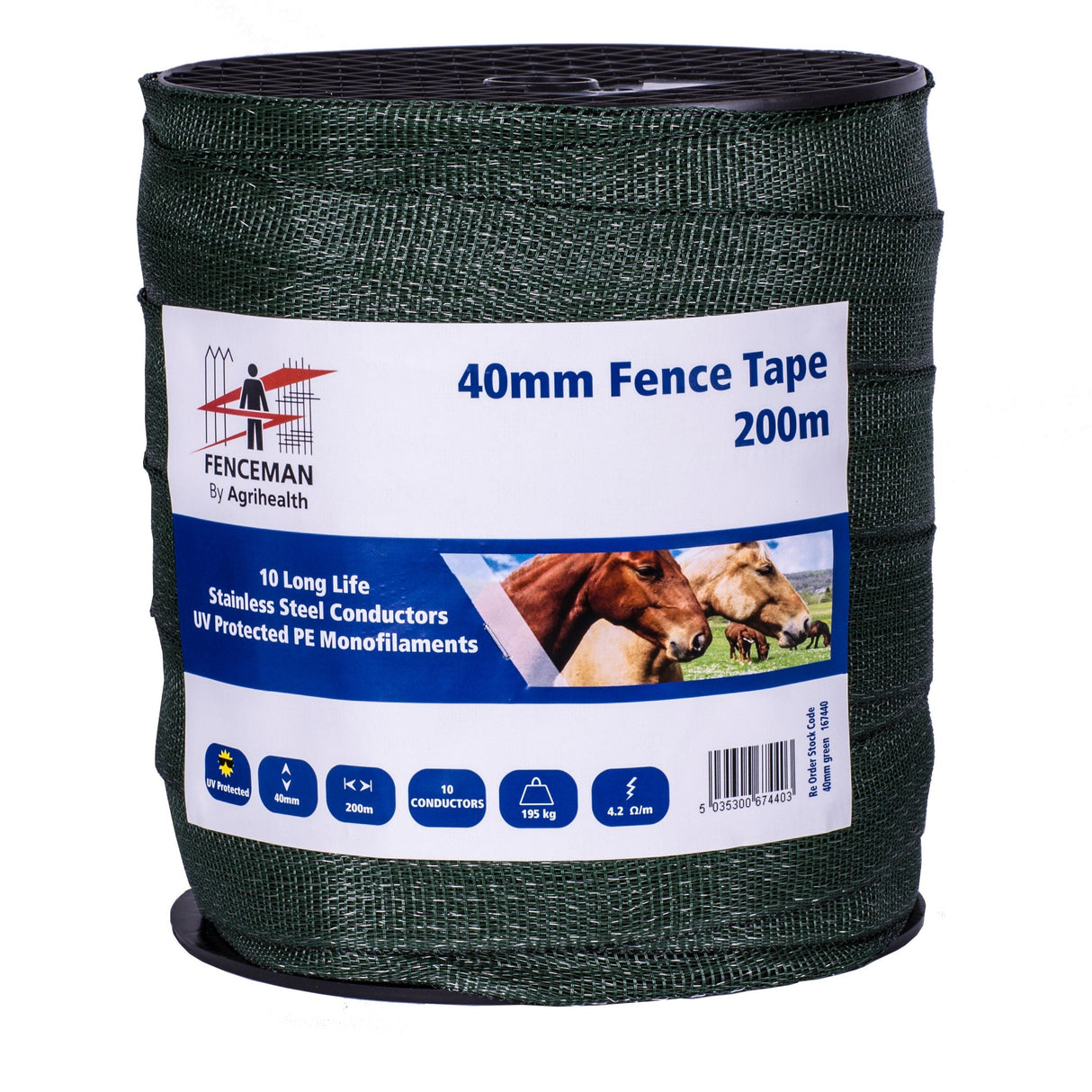 Fenceman 200M Standard Tape #colour_green