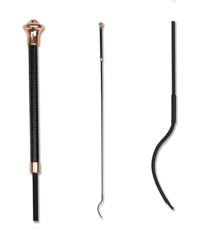 Waldhausen Noblesse Dressage Whip #colour_black-rose-gold