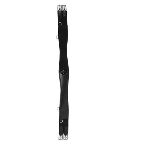 Waldhausen Leather Long Girth with Ring #colour_black