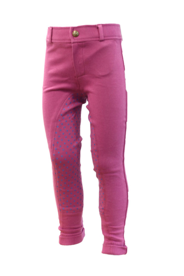 Mackey Equisential Junior Spotty Jodhpurs #colour_azalea-blue